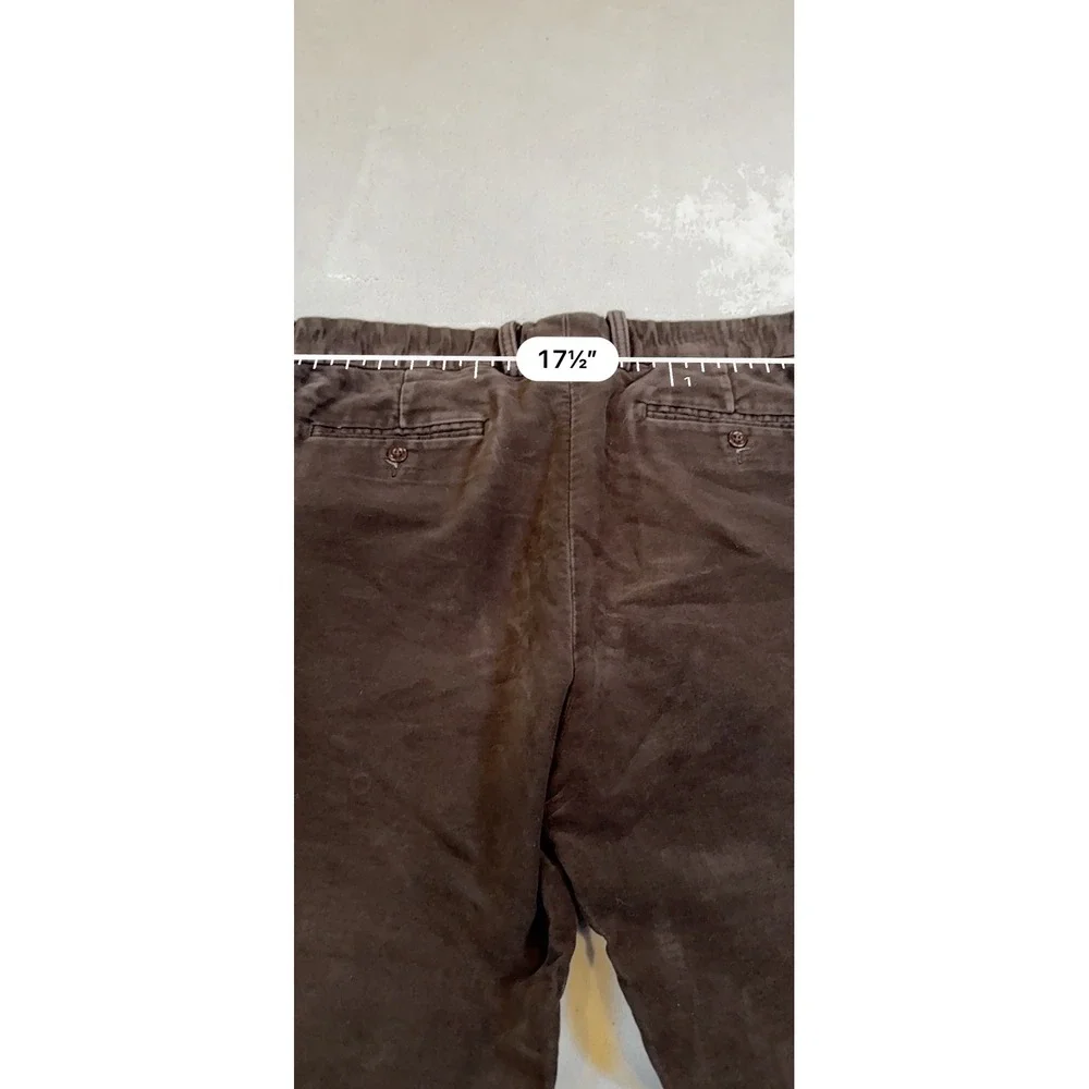 Polo Ralph Lauren Mens Brown Corduroy Pants Straight Leg 36x32 Cotton Chinos